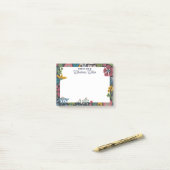 Eigentijdse Abstracte Bloemen Van Mijn Bureau Post-it® Notes (Op bureau)