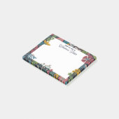 Eigentijdse Abstracte Bloemen Van Mijn Bureau Post-it® Notes (Schuin)