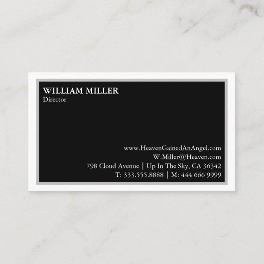 Eigentijdse begrafenisondernemers | Levensboom Visitekaartje (Achterkant)