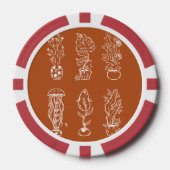 Eigentijdse botanische poker chips (Voorkant)