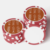 Eigentijdse botanische poker chips (Opstapeling)