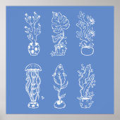 Eigentijdse botanische poster (Voorkant)