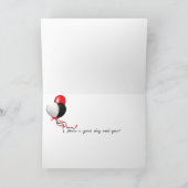 eigentijdse gelukkige verjaardagsballons op wit kaart (Binnen)