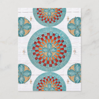 Eigentijdse Mi'kmaq Quill Geïnspireerd Briefkaart