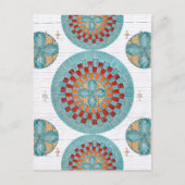 Eigentijdse Mi'kmaq Quill Geïnspireerd Briefkaart (Voorkant)