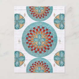 Eigentijdse Mi'kmaq Quill Geïnspireerd Briefkaart