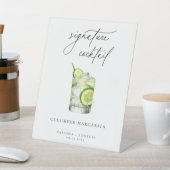 Eigentijdse Signature Cocktail Reclamebord Met Voetstuk (Insitu)