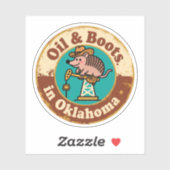 Eigentijdse Western Charme_ Oklahoma Cowboy Gordel Sticker (Vel)
