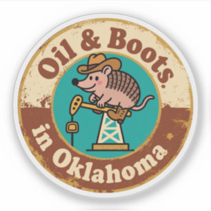 Eigentijdse Western Charme_ Oklahoma Cowboy Gordel Sticker