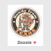 Eigentijdse westerse charme_Texas Cowboy Longhorn  Sticker (Vel)