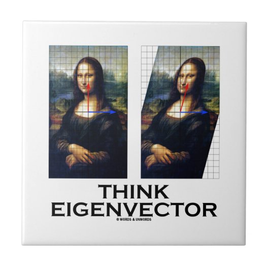 Eigenvector (Mona Lisa teruggezet) Tegeltje (Voorkant)