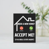Eigenvermogensagent Funny Property Broker Briefkaart (Staand voorkant)