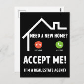 Eigenvermogensagent Funny Property Broker Briefkaart (Voorkant / Achterkant)