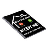 Eigenvermogensagent Funny Property Broker Notitieboek (Rechterzijde)