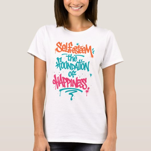 Eigenwaarde en Geluk T-shirt (Voorkant)