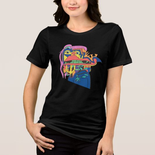 Eigenwaarde in aanbouw Tri-Blend shirt (Voorkant)