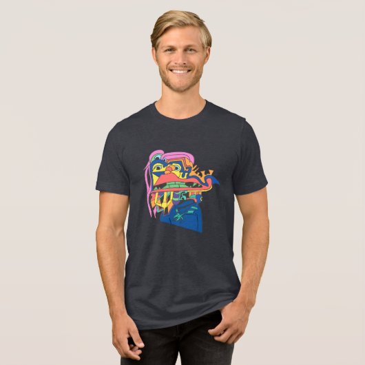 Eigenwaarde in aanbouw Tri-Blend shirt (Voorkant volledig)