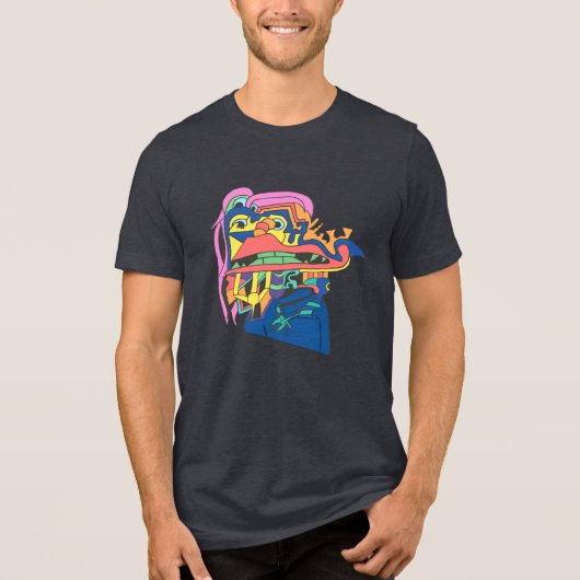 Eigenwaarde in aanbouw Tri-Blend shirt (Voorkant)