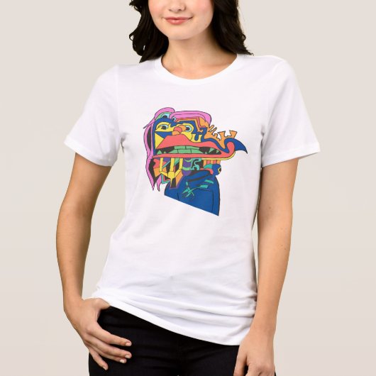 Eigenwaarde in aanbouw Tri-Blend shirt (Voorkant)