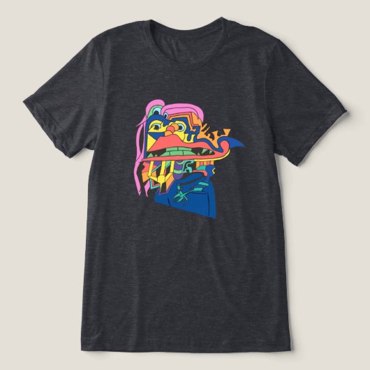 Eigenwaarde in aanbouw Tri-Blend shirt (Design voorkant)