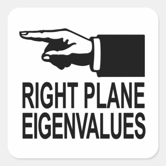 Eigenwaarden van het rechter vlak vierkante sticker (Voorkant)