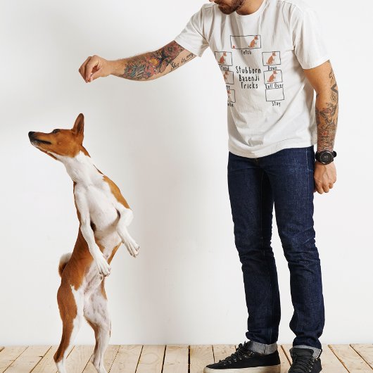 Eigenwijze Basenji Grappen Humor Grappige Hond Roo T-shirt