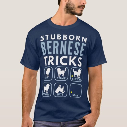 Eigenwijze Berner Sennenhond Tricks - Hond T-shirt (Voorkant)