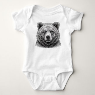 Eigenwijze Bruine Beer Welp Baby Body Kunst Romper