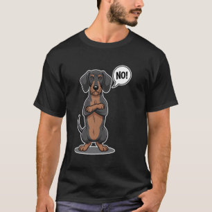 Eigenwijze Draadharige Dachshond NO Teckel Hond Ja T-shirt