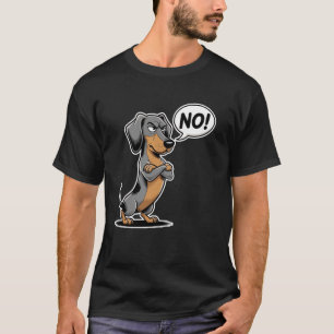 Eigenwijze Draadharige Dachshund NO Teckel Hond Ja T-shirt