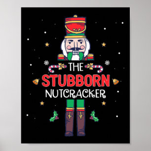 Eigenwijze Notenkraker Leuk Kerst Familie Matchend Poster