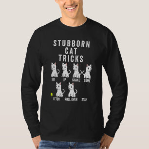 Eigenwijze Witte Kat Bedriegt Huisdier T-shirt