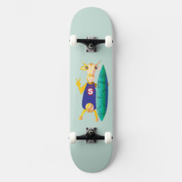 Eigenzinnig en leuk geïllustreerd skateboard