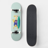 Eigenzinnig en leuk geïllustreerd skateboard (Voorkant)