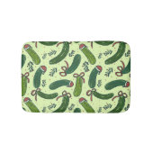 Eigenzinnig feestelijk kerstaugurken patroon badmat (Voorkant)