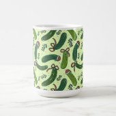 Eigenzinnig feestelijk kerstaugurken patroon koffiemok (Center)