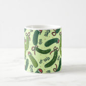 Eigenzinnig feestelijk kerstaugurken patroon koffiemok (Center)