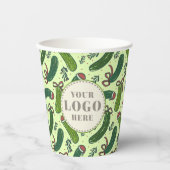 Eigenzinnig feestelijk kerstaugurken patroon papieren bekers (Voorkant)