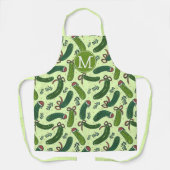 Eigenzinnig feestelijk kerstaugurken patroon schort (Voorkant)