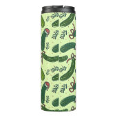 Eigenzinnig feestelijk kerstaugurken patroon thermosbeker (Achterkant)