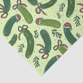 Eigenzinnig feestelijk kerstaugurken patroon tissuepapier (Detail)