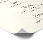 Eigenzinnig Handgeschreven Bruiloft Bar Menu Poster (Hoek)