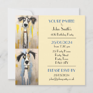 eigenzinnig hondenverjaardagsfeestje kaart