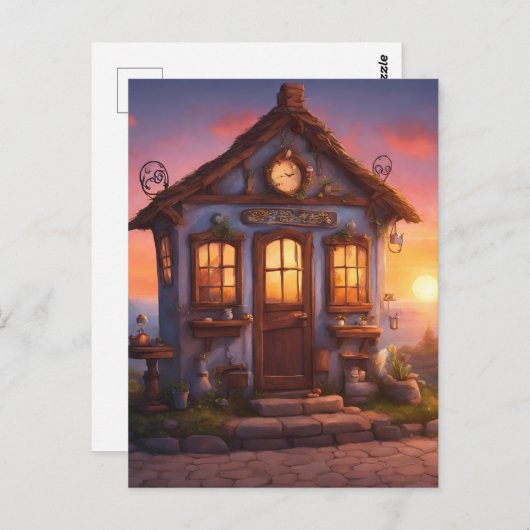 eigenzinnig huisje briefkaart (Voorkant / Achterkant)