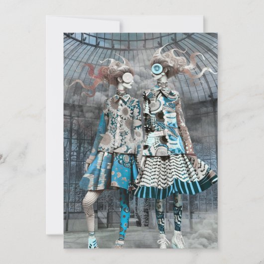 Eigenzinnig in blauw | blanco Wenskaart Kaart (Voorkant)