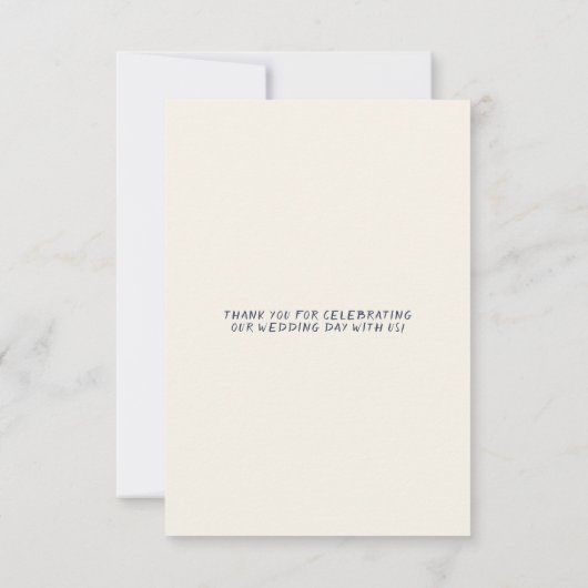 Eigenzinnig Leuk Groen Handschrift Script Bruiloft Bedankkaart (Achterkant)