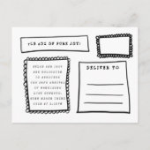 eigenzinnig lijst aankondigingskaart (Achterkant)