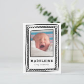 eigenzinnig lijst aankondigingskaart (Staand voorkant)