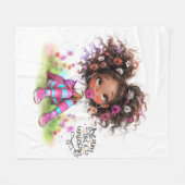 Eigenzinnig meisje droom als een eenhoorn fleece d deken (Voorkant (Horizontaal))