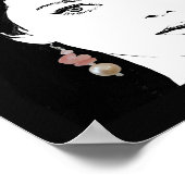 Eigenzinnig meisje gezicht mode illustratie beelde poster (Hoek)